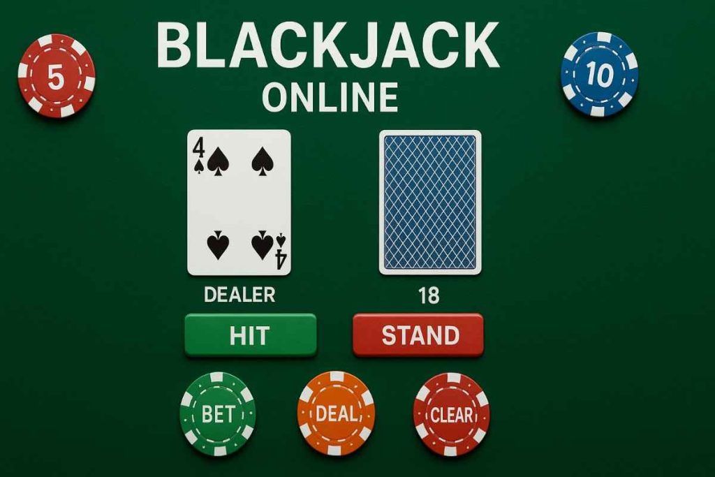 Jogador de blackjack jogando no CAFEBET cassino app.
